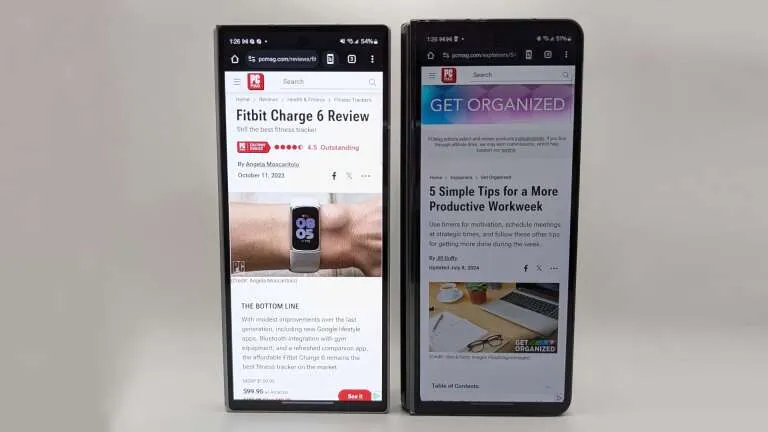 نمایشگر Samsung Galaxy Z Fold 6