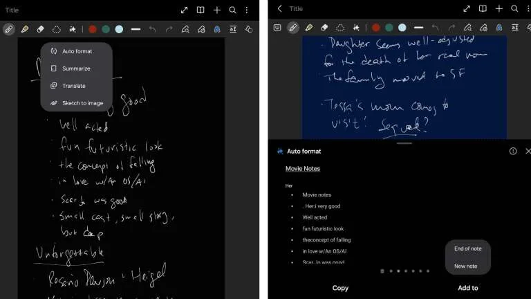 Samsung Galaxy Z Fold 6-Notes Assist