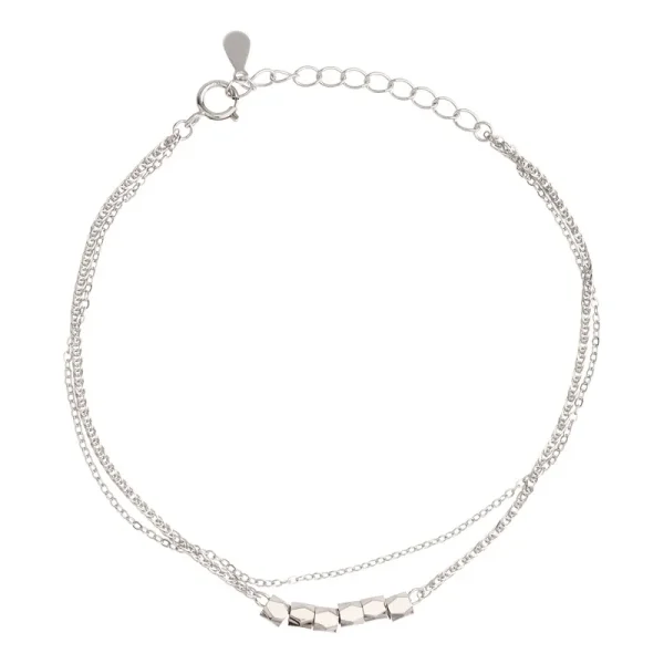 دستبند نقره زنانه طرح چند زنجیری