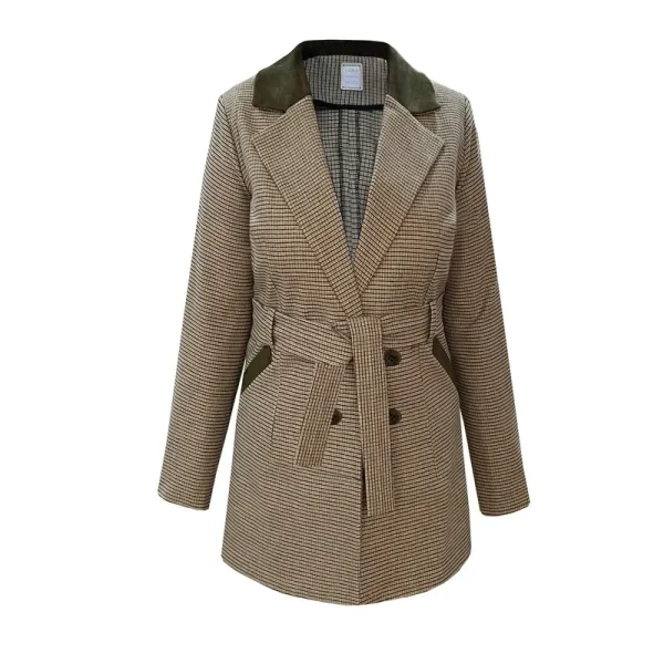 پالتوی زنانه فوتر چهارخانه