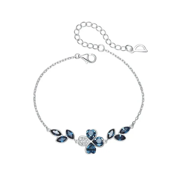 دستبند نقره زنانه طرح گل