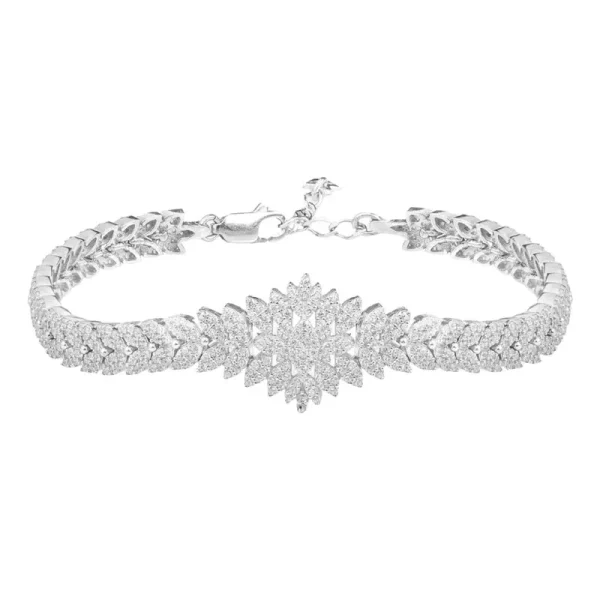 دستبند نقره زنانه مدل مبینا rzzdeh-049