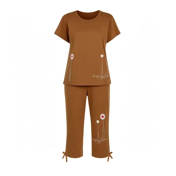 ست تیشرت و شلوارک راحتی زنانه