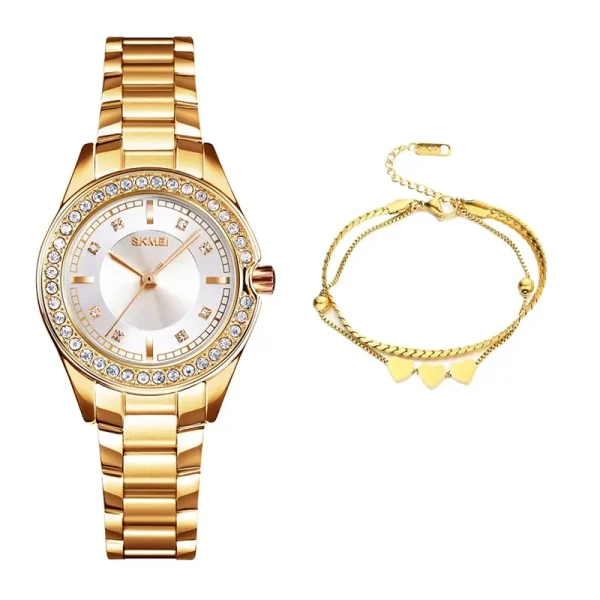 ساعت مچی زنانه به همراه دستبند